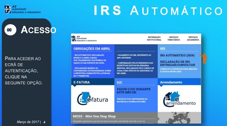 IRS: Declaração automática de rendimentos – Sujeitos passivos abrangidos